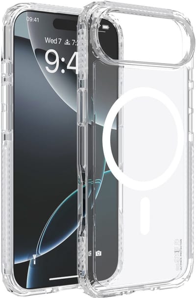 SoSkild iPhone Air Defend heavy impact case met magnetische ring transparant