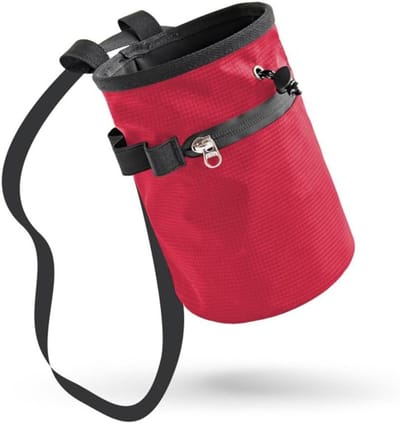 Klimkrijtzak - Boulderen Emmer - Klimmen en Boulderen - Multi-pocket Ontwerp - 21 x 181 cm - Rood