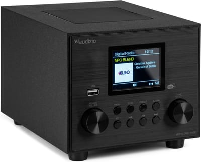 DAB radio - Audizio Vieste - DAB+ radio met subwoofer en Bluetooth - Zwart - Met afstandsbediening