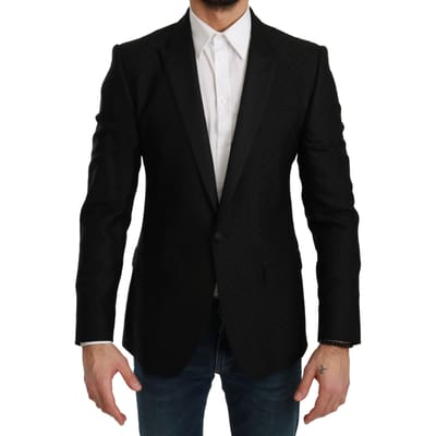 Dolce & Gabbana Mannen Zwart Slim Fit Jasje MARTINI Blazer