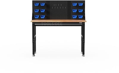 Heavy duty werkbank 152 cm, met een lade en achterwan