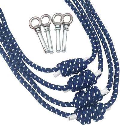 Yoga Rektouw - Flexibiliteitstouw - Oefening en Training - Vereenvoudigde Installatie - 33 Meter - Blauw