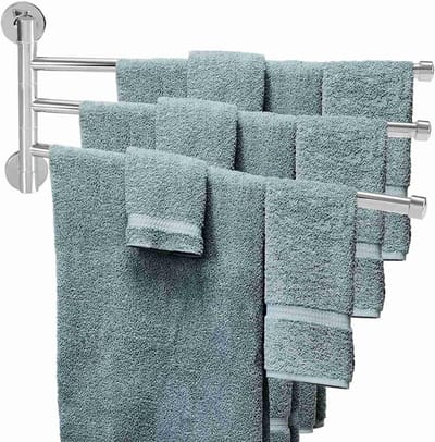 Dailygoods- Handdoekrek Roestvrij Staal - Handdoekhouder Badkamer - Muurmontage - Antislip - Schokbestendig - Lichtgewicht