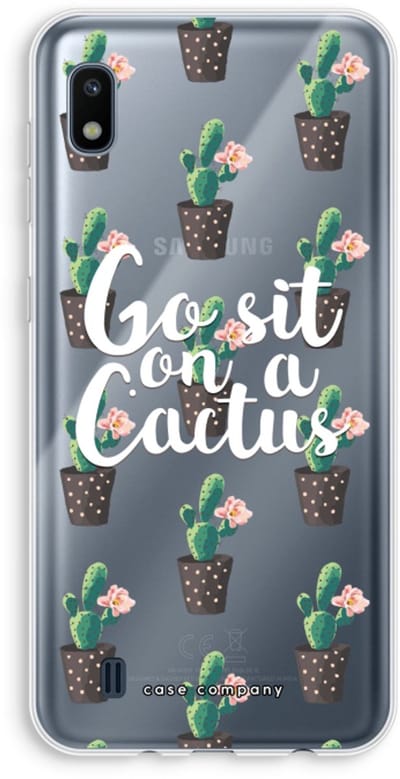 Case Company® - Hoesje geschikt voor Samsung Galaxy A10 hoesje - Cactus quote - Soft Cover Telefoonhoesje - Bescherming aan alle Kanten en Schermrand