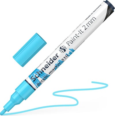 Schneider acrylmarker - Paint-It 310 - lijnbreedte 2mm - pastel blauw - S-120130