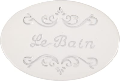 Clayre & Eef Zeepbakje 13x9x3 cm Wit Keramiek