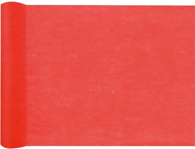 Santex Tafelloper op rol - rood - 30 cm x 10 m - non woven polyester
