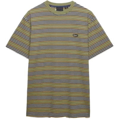 Superdry Oversized Gestreept T-shirt Green Grootte: L