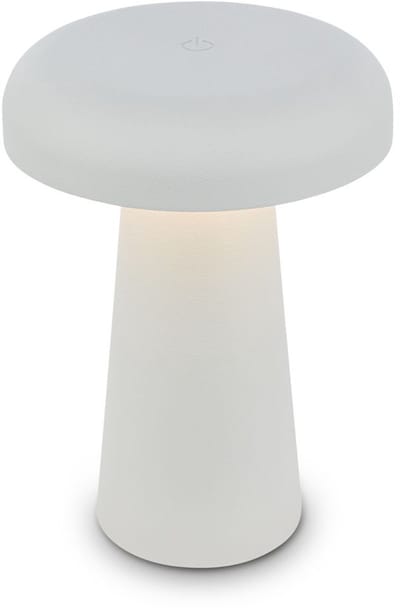 BRILONER Cloud - Oplaadbare tafellamp - Dimbaar - Touchfunctie - Warmwitte lichtkleur - IP44 spatwaterdicht - Accu en lichtbron verwisselbaar - Ø12 x 17 cm - Lichtgrijs