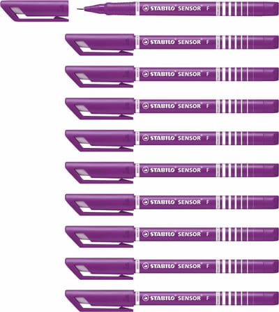 STABILO SENSOR - Fineliner 0,3 mm - Lila - Doos 10 stuks