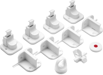 Voordeelverpakking magneetslot 4 stuks - kastzekering en ladebeveiliging - kinderveiligheidsexperts.