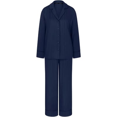Triumph Amourette Jacquard PW Dames Pyjamaset - BLAUW