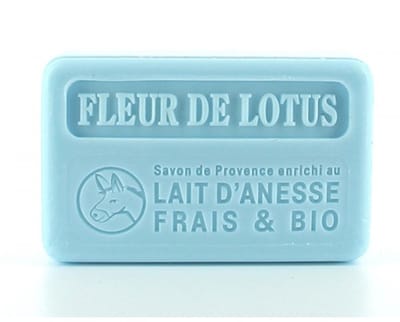 4x Savon de marseille fleur de lotus ezelinnenmelk zeep - biologische zeep - Herstellend & voedend - franse zeep