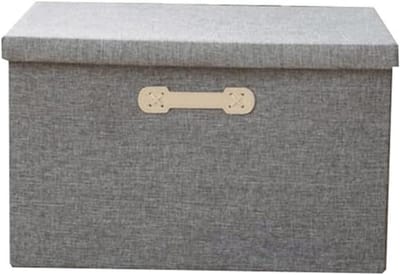Opbergdoos Stoffen - Organiseerdoos Opvouwbaar - Ruimte Benutten - Grote Capaciteit - 32x24x18 cm - Grijs