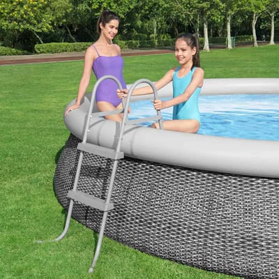 Bestway Flowclear - Zwembadtrap - 84 cm - Zwembadtrap - Zwembadleider - Zwembadinstap - Zwembadaccessoire - Zwembadladder