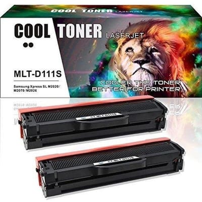 Cool Toner 2 Pack Compatible Toner pour Samsung 111 111S MLT-D111S Noir Cartouche Imprimante Samsung Xpress SL-M2078W SL-M2026W SL-M