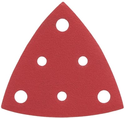 Radix - Driehoek Schuurvel - Pro - 82 x 82 x 82 mm - P180 – 6 stofgaten (50 stuks)