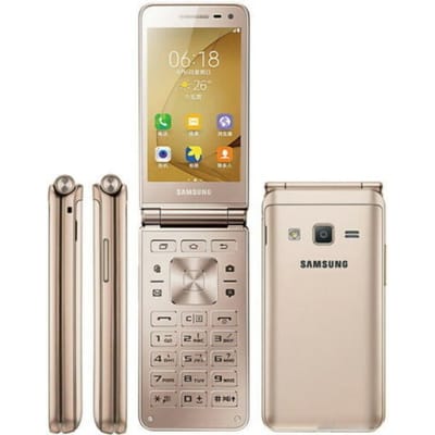 Samsung Galaxy Folder 2 G160N 4G LTE Reconditionné Original 2 Go de RAM 32 Go de ROM Clapet Débloqué Smartphone or