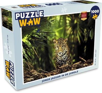 Puzzel Jonge jaguar in de jungle - Legpuzzel - Puzzel 1000 stukjes volwassenen