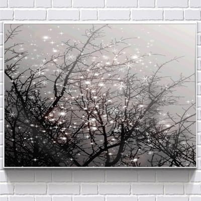 5D DIY volledige cirkel diamant schilderij Winter diamant borduurwerk 20X30CM gray