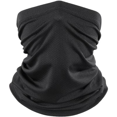 Bandana en Mesh Respirant et Frais d'Été Randonnée Chasse Vélo Course Écharpe Tube Ski Cache-cou Athlétique Masque Facial Partiel Hommes et Femmes noir