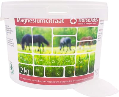 Magnesiumcitraat 2 kg - Horse Adds Paardensupplementen