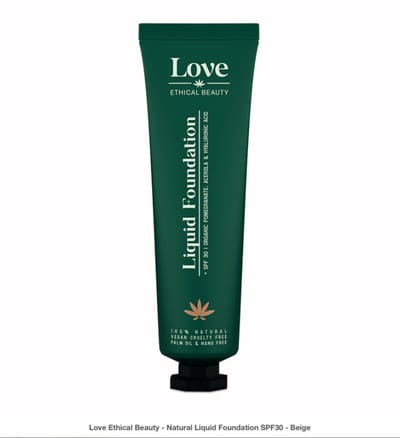 Love Ethical Beauty Natural Liquid Foundation SPF30 Beige 30 ml - vegan, dierproefvrij, zonder parabenen, zonder siliconen, navulbaar