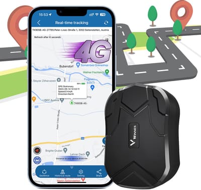 GPS Tracker 4G Zonder abonnement, 20000mAh Lange Batterij, Real-time Tracking, Bewegingsalarm, Geo Fence, met Sterke Magneet – Gratis APP – Voor Auto, Motor, Boot & Waardevolle Objecten