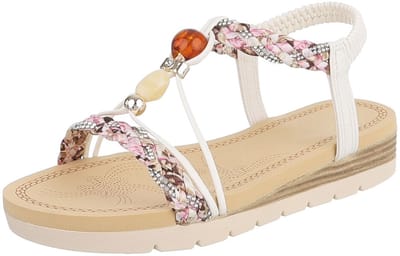 Dames slipper met gespen en pareldetail Mt:36