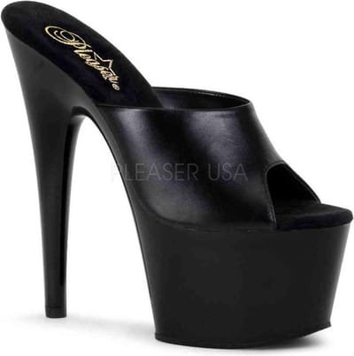 Bordello - ADORE701 Muiltjes - Paaldans schoenen - 45 Shoes - Zwart