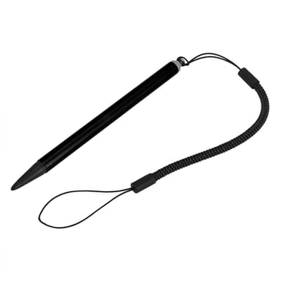 Schermaanraakschilderpen Resistieve stylus met veertouw voor POS PDA Navigator zwart