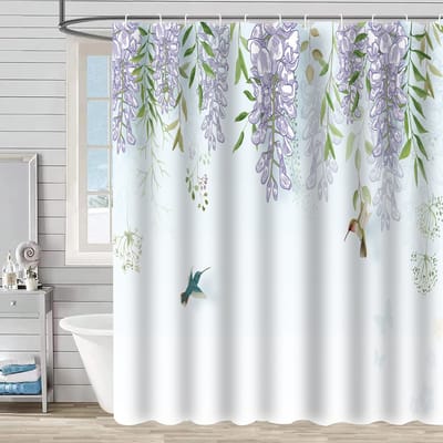 VHV - Douchegordijn - Douche gordijn - Douchegordijnen - Waterdicht douchegordijn - Wasbaar douchegordijn - Badkamergordijn - Douchegordijn badkamer - Voor badkamer douche bad - Voor thuis camper hotel - 180x180 cm - Stijl 25