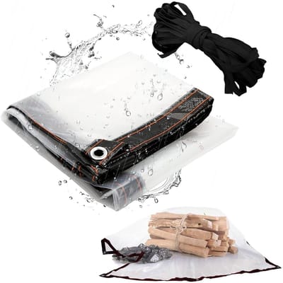 Dailygoods- Dekzeil Waterdicht - 1,5 x 1 m - PE Materiaal - Transparant - Anti-veroudering - Sterke Aluminium Oogjes - Zeil