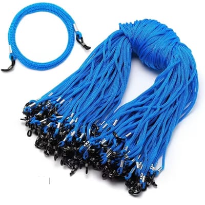 10-delige blauwe brillenkoord set – nylon brillenbandjes voor zonnebril en leesbril – antislip brillenkoord