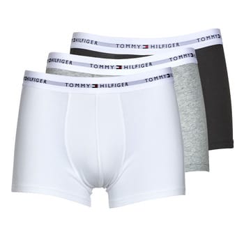 Tommy Hilfiger 3-pack Logo Trunks Grey Heather/black/white Größe: S | Unterhosen Outlet | Herren | Grau