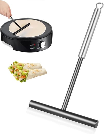 Pannenkoekenspreider - Deegverdeler T-vorm - Pannenkoeken Bakken - Roestvrij Staal - 195 cm - Zilver
