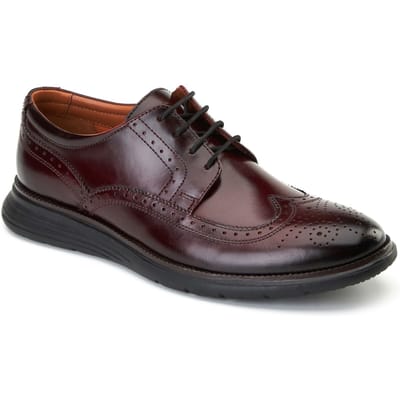 Base London Flight 25 Heren Brogues Schoenen Van Leer In Bordeauxkleur