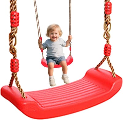 Boomzitzwengel - Hangmat Stoel - Buiten Ontspannen - Verstelbaar Touwsysteem - 42x17x4 cm - Rood