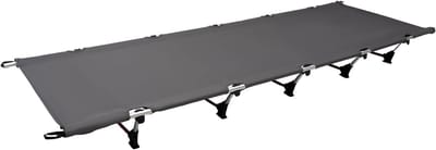 Camping Bed - Opvouwbaar - Buiten Ontspannen - Lichtgewicht Aluminium - 190x70cm - Grijs