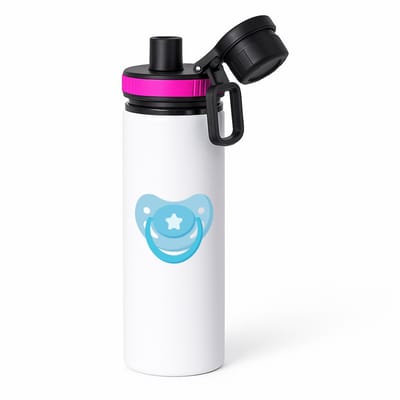 Hacebo® - speen waterfles met draaidop roze - Baby - Baby's - Cadeau - blauwe speen - water fles - 850ML
