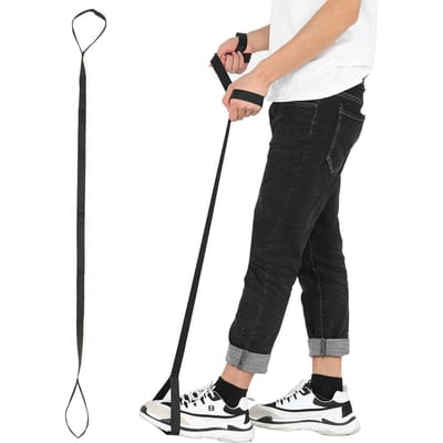 Nylon Beenlifterband Met Voetband Mobiliteitshulpmiddelen Handicap Ouderen beige
