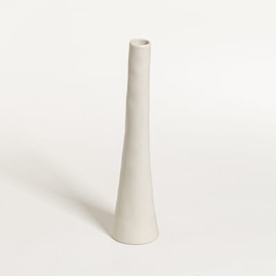 The Table atelier - vaas - Ø 6 * 22,5 cm - keramiek - handgemaakt - creme