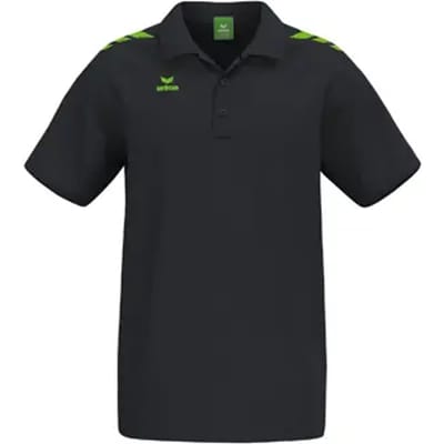 Erima Cmpt 3 Wings Polo Heren - Zwart / Green Gecko | Maat: L