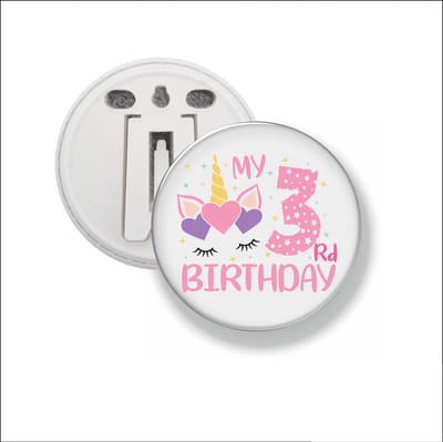 Button Met Clip 58 MM - My 3rd Birthday