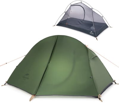 Naturehike® Spider 1-persoons tent - Lichtgewicht tent - 20D nylon - 4000MM - Trekkerstent en trekking tent - 1 persoons lichtgewicht
