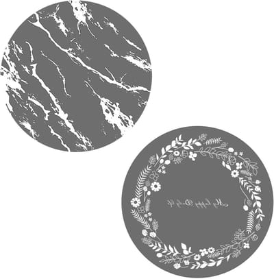 Siliconen Pannenonderzetter - Hittebestendige Mat - Bescherming Kookplaat - Antislip Rubber - 24 cm - Grijze Bloem