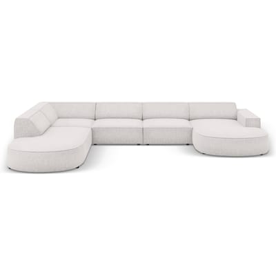 7-zitshoekbank Jodie links chenille afgerond | Micadoni Home