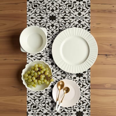 ABAKUHAUS Tafelrok – Oosters antiek – 40x180 cm – ivoor