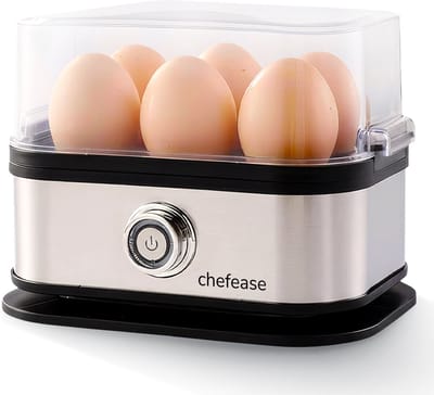 Chefease CH-6000 - Elektrische Eierkoker - Voor 6 eieren - Automatische stop - Incl. maatbeker en eierprikker