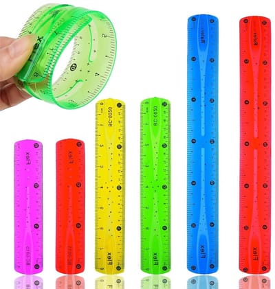 Set van 6 Flexibele Linialen - Transparante Linialen van 15cm, 20cm en 30cm voor School, Kantoor en Thuisgebruik